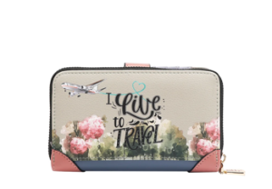 Портфейл Nikky, 15x10x3.8 cm, Live to travel