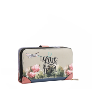 Портфейл Nikky, 15x10x3.8 cm, Live to travel