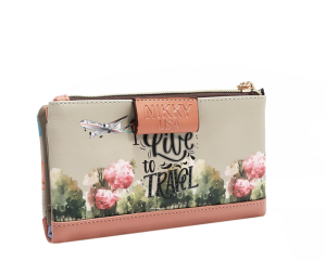 Портфейл Nikky, 18x9.5x2.5 cm, Live to travel