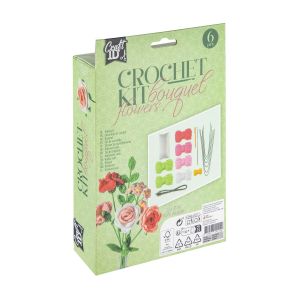 Craft ID Букет цветя, за плетене, розови