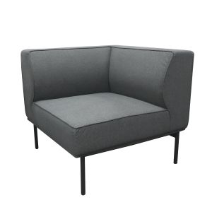 Модул RFG Klark, ъглов, текстил, 800 х 800 х 720 mm, сив