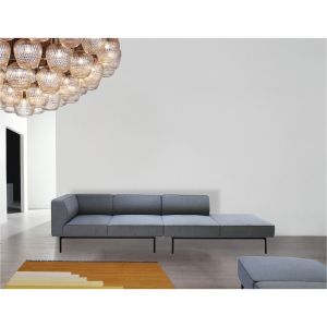 Модул RFG Klark, ъглов, текстил, 800 х 800 х 720 mm, сив