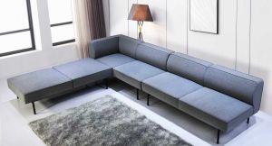 Модул RFG Klark, ъглов, текстил, 800 х 800 х 720 mm, сив