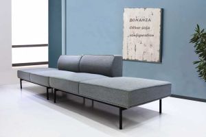 Модул RFG Klark, ъглов, текстил, 800 х 800 х 720 mm, сив