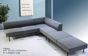 Модул RFG Klark, ъглов, текстил, 800 х 800 х 720 mm, сив