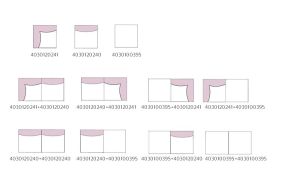 Модул RFG Klark, ъглов, текстил, 800 х 800 х 720 mm, сив