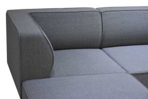 Модул RFG Klark, ъглов, текстил, 800 х 800 х 720 mm, сив