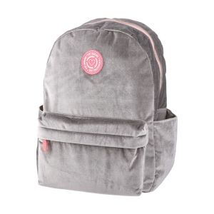 Раница Play Pop Fashion, велурена, сива