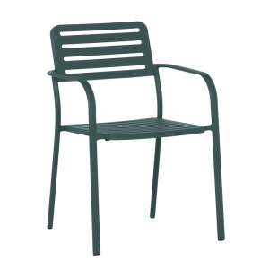 Метален градински стол WASE - тъмнозелен