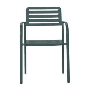 Метален градински стол WASE - тъмнозелен