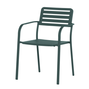 Метален градински стол WASE - тъмнозелен