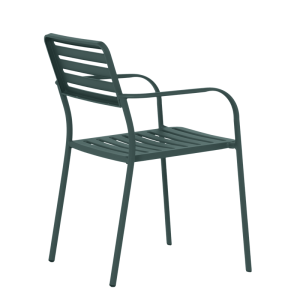 Метален градински стол WASE - тъмнозелен