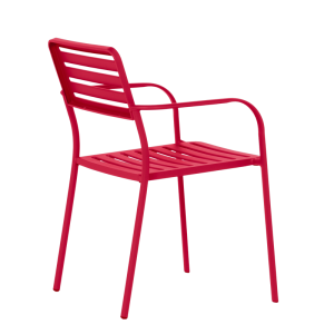 Метален градински стол WASE - червен