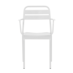 Метален градински стол ZAMFARA - бял