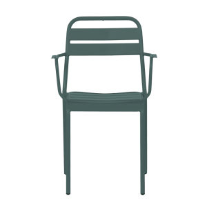 Метален градински стол ZAMFARA - тъмнозелен