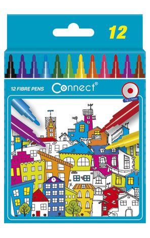 Флумастери Connect 12 цвята