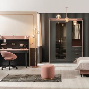 Трикрилен детски гардероб VALENCIA