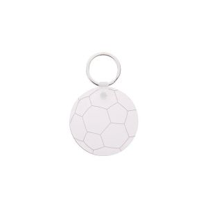 BESTSUB Ключодържател Футболна топка, фазер, диаметър 5.5 cm, бял