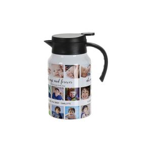 BESTSUB Термокана, с дръжка и капак, 1.5 L, бяло-черна