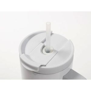 BESTSUB Чаша, с дръжка, сламка и капак, 1200 ml, бяла