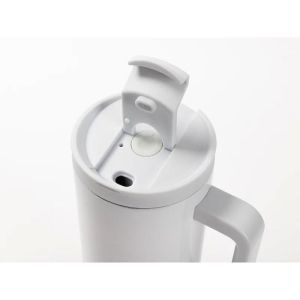 BESTSUB Чаша, с дръжка, сламка и капак, 1200 ml, бяла