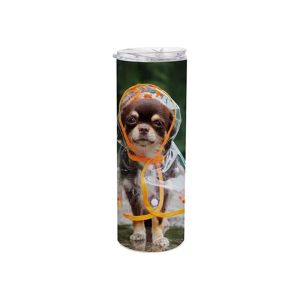 BESTSUB Чаша за път, със сламка, 600 ml, бяла