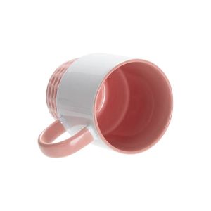 BESTSUB Чаша Stacking, керамична, цветна вътрешност и дръжка, 300 ml, розова