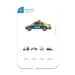 Образователни карти, за кутия Puncho - Превозни средства, 2-3 години