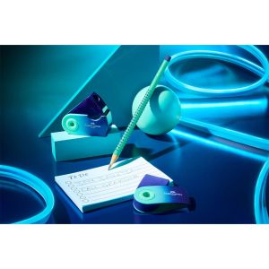 Faber-Castell Моливи Grip 2001, B, с острилка, Buzzing blue, 2 броя