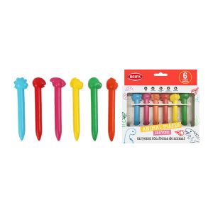 Beifa Пастели Животни DC16-6B, 6 цвята