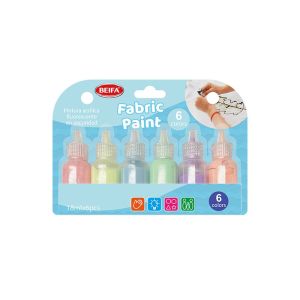 Beifa Бои за текстил DD39-6C, 6 цвята х 18 ml