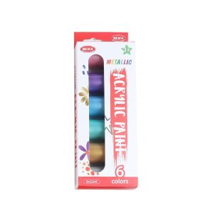 Beifa Акрилни бои DD112-B401, 6 металикови цвята х 22 ml