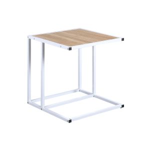 RFG Ниска маса Lake, 500 х 500 х 540 mm, квадратен плот, ПДЧ 15 mm, бял, бели метални крака