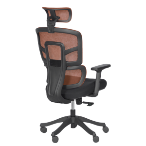 Ергономичен стол Carmen 7582 - оранжев-черен