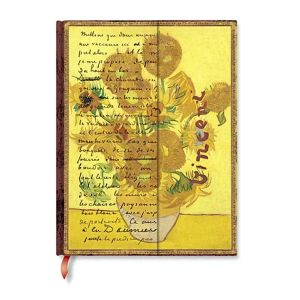 Paperblanks Тефтер Van Gogh Sunflowers, Ultra, твърда корица, 72 листа