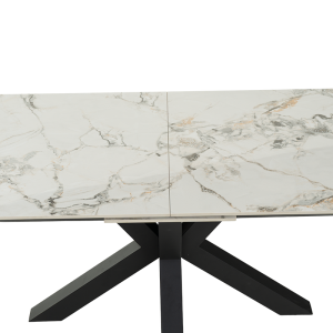 Разтегателна трапезна маса STARGARD - бял гланц