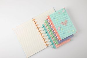 Sworld Тефтер Block, B5, със спирала, широки редове, 80 листа, зелен