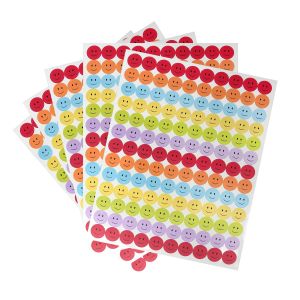 Office 1 Самозалепващи се стикери Усмивки, 650 броя