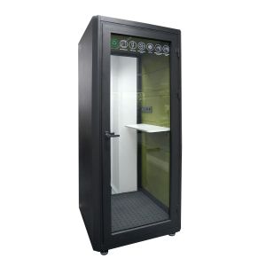 Шумоизолираща акустична кабина Flek, 960 х 1000 х 2300 mm, антрацит и зелено, сглобена мостра