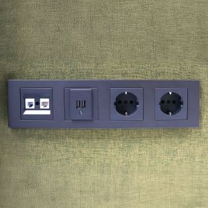 Шумоизолираща акустична кабина Flek, 960 х 1000 х 2300 mm, антрацит и зелено, сглобена мостра