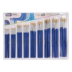 Четки за рисуване Junior Azure, плоски, 96 броя в дисплей