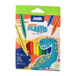 Пастели Junior Cartoon, пластмасови, 12 цвята