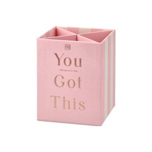 Моливник Biro Time Citrine, с 4 разделения, розов