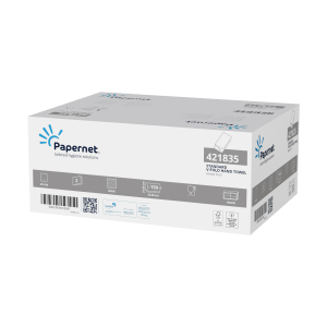 Кърпи за ръце Papernet Standard, V-сгъвка, двупластови, 22 x 21 cm, 150 къса, 20 броя