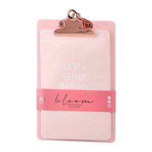 Клипборд Biro Time Moonstone, А5, с пад за писане, розов