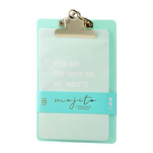 Клипборд Biro Time Moonstone, А5, с пад за писане, мента