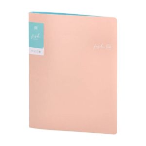 Папка Biro Time Fisk, А4, с 4 ринга, 20 mm, праскова