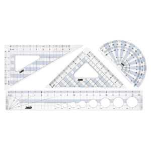 Чертожен комплект Junior Level, геометрия, 20 cm, 4 части