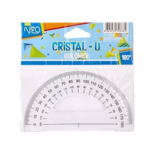 Транспортир Sazio Cristal-U, 180 градуса