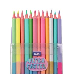 Цветни моливи Junior Ultra Dual, двойни, 24 пастелни цвята
